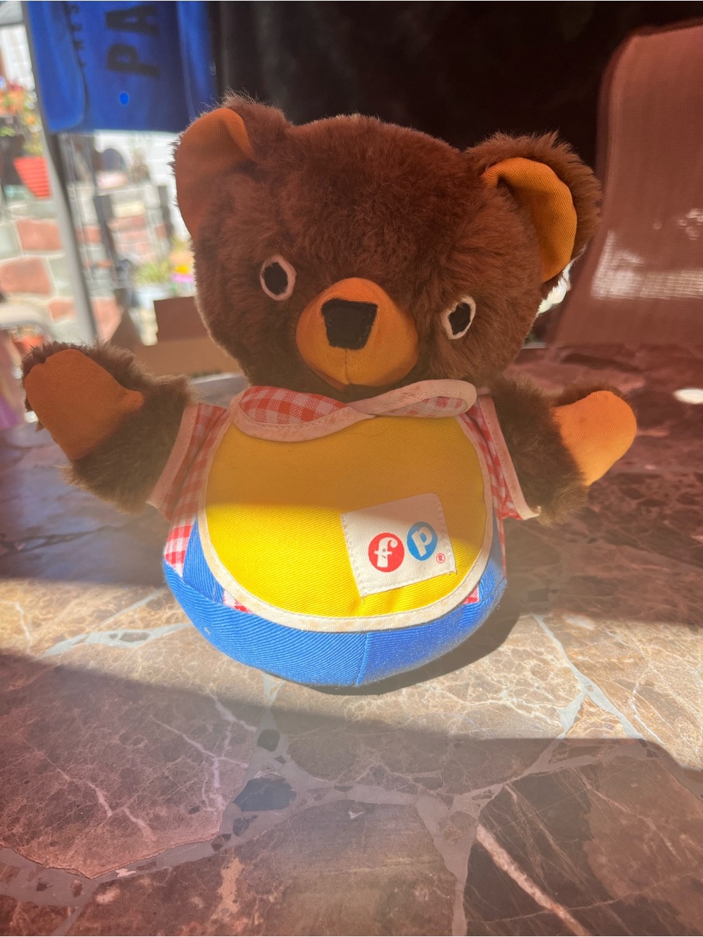 Vintage Fisher-Price Roly Poly Chime Wobble Bear